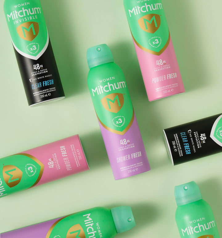 Women Triple Odor Defense 48HR Protection Deodorant Spray & Antiperspirant (200Ml), Powder Fresh