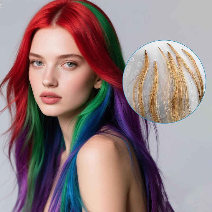 Pre-Punched with Holes Silicone Highlight Caps Hair Color Set with Coloring Hair Hook, Reusable Hair Tools for Salon & Home Use, DIY Hair Dyeing Tools for Women & Men (2)