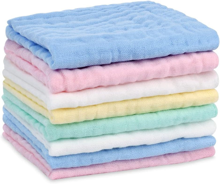 6 PCS Flannel Face Cloth, 30X30Cm Soft Face Flannels, Baby Flannels Wash Towels Quick Dry, Reusable Face Body Squares for Newborns and Infants