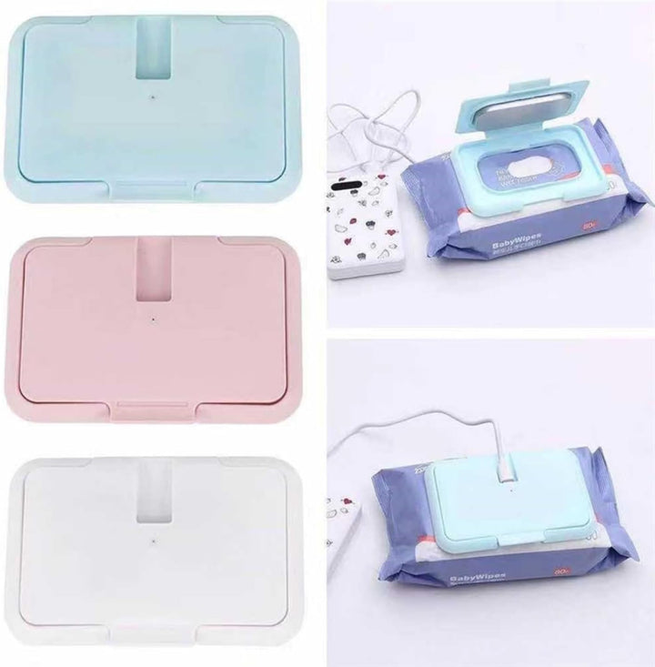 Baby Wipe Warmer,Portable USB Wet Wipe Heater for Babies,High Efficiency Heating (Blue)