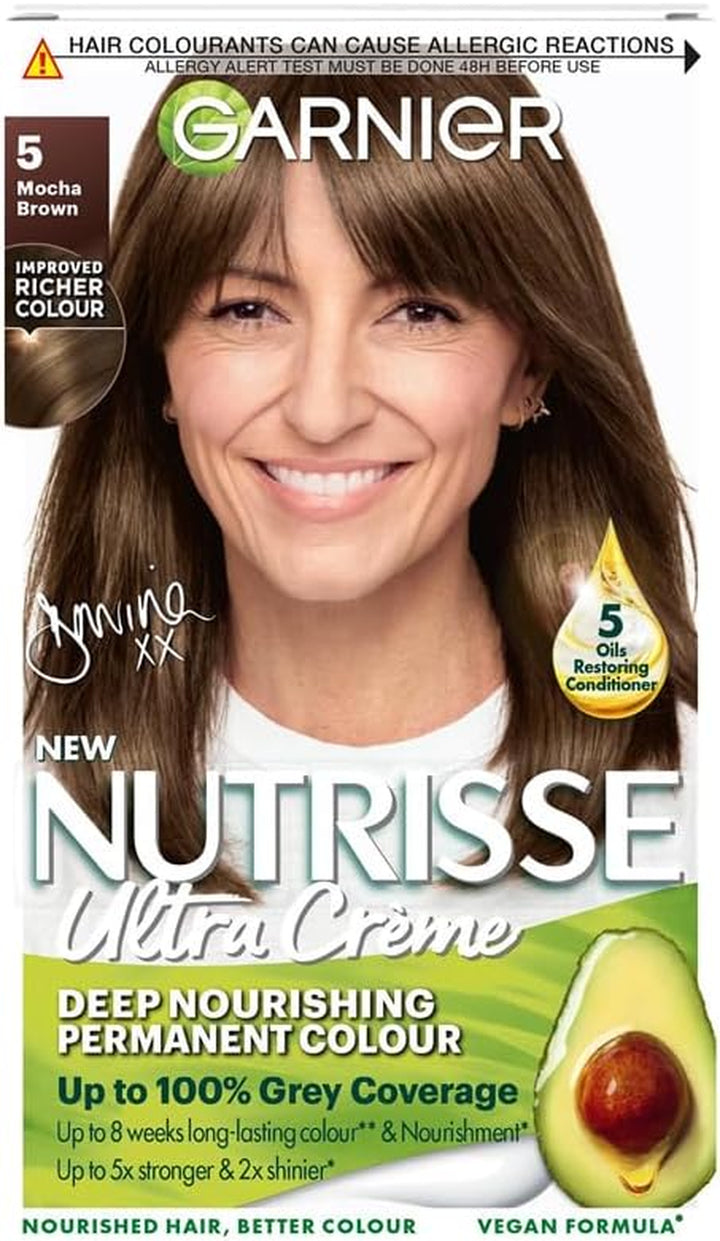 Nutrisse Ultra Crème Vegan Hair Dye, 6 Light Brown. Offers 100% Grey Coverage and Soft, Naturally Beautiful 8-Week Colour. a Gentle, No-Ammonia, Vegan Formula for Luminous, Healthy Hair.