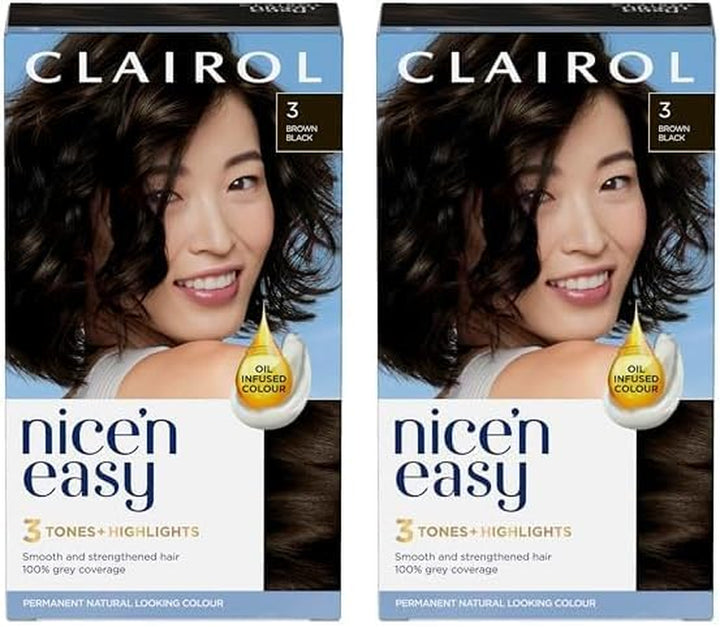 NICE'N EASY CRÈME PERMANENT HAIR DYE - 3 BROWN BLACK