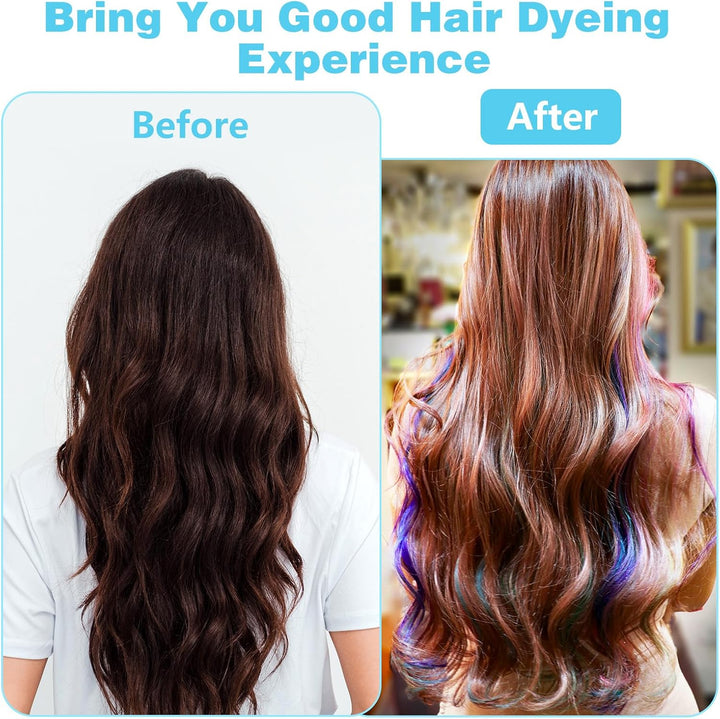 Highlighting Kit, 6Pcs Highlighting Cap with 6Pcs Hair Needles Crochet Hooks Salon Hair Coloring Dye Caps Frosting Cap for Salon DIY Hairs Dyeing Hairdressing