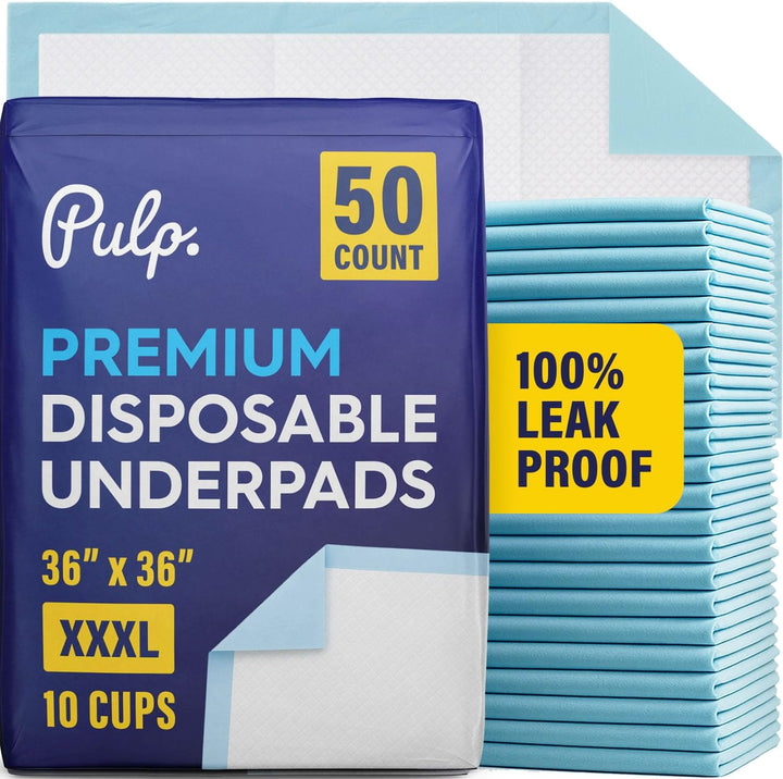 30 X  Incontinence Bed Pads 90 X 60Cm | Adhesive Strips | Large Disposable Incontinence Pads | Super Absorbency Incontinence Bed Sheets for Adults, Children & Babies | 1,200ML Capacity