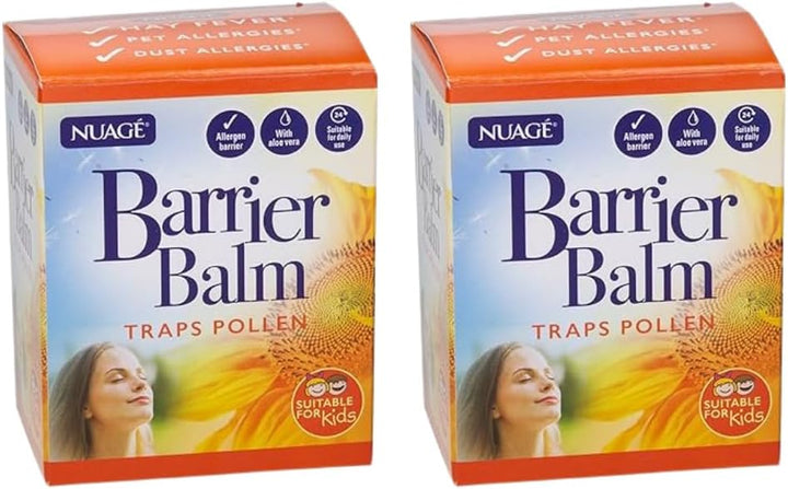 ® 2X Nuage Hayfever & Allergen Barrier Balm Traps Pollen Adults Children Vegan Vegetarian Friendly Aloe Vera Extract