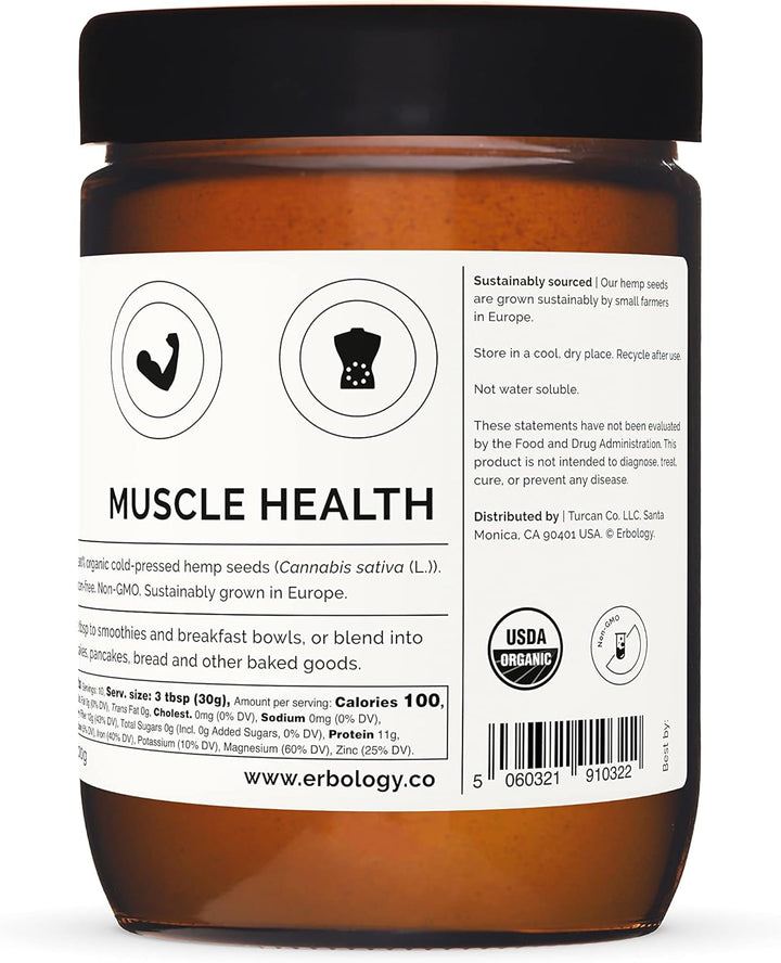 Organic Hemp Seed Protein Powder 90G - 15 Servings - Cold-Pressed from Hemp Seeds - Sustainably Sourced Straight from Farm - Small Batch - Vegan - Gmo-Free