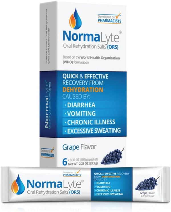 Oral Rehydration Salts, Grape, 6 Pk (Yields 500Ml per Pack)