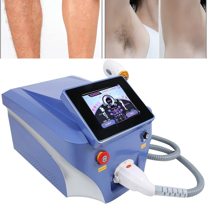 Professional Hair Remover with 3 Wavelength, Portable Hair Removal Machine，808 Diode Laser Permanent Hair Removal Machine for Women Men Facial Legs Arms Whole Body Use
