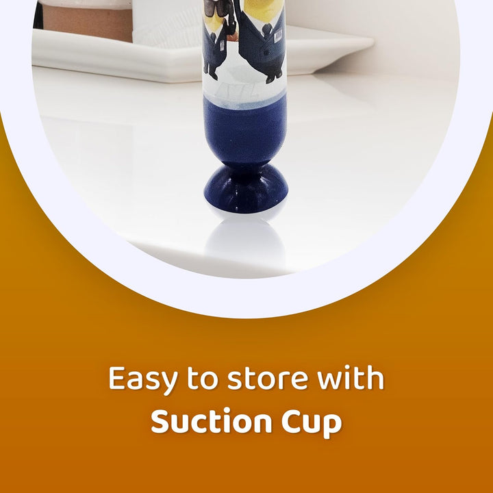 Despicable Me Minions Flashing Toothbrush for Kids with 2 Minute Flashing Light, Comfortable Handle Grip, Soft Rounded Bristles and Suction Cup for Upright Storage for Children Ages 3+