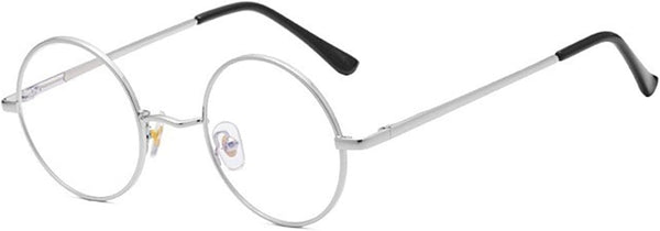 Small round Clear Lens Lennon Style Hippie Glasses for Women Men Circle Metal Frame Halloween Non Prescription Eyeglasses