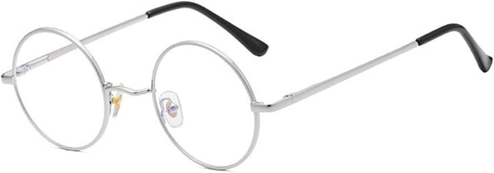 Small round Clear Lens Lennon Style Hippie Glasses for Women Men Circle Metal Frame Halloween Non Prescription Eyeglasses