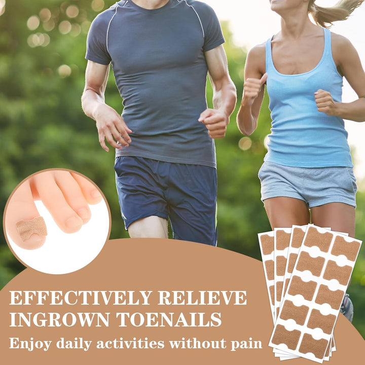 60Pcs Ingrown Toenail Treatment Patches-Ingrown Toenail Corrector Strips, Durable Toe Spacers, Quick Repair Ingrown Nail Tool for Women Men