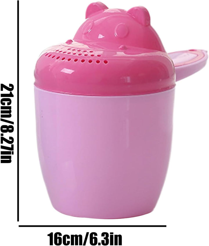 Baby Bath Cup | Toddler Rinse Cup,Cartoon Bucket Pourer Safety for Shampoo Shower Kids Bathtub Hair Washing Bathing Time Bathroom Daily