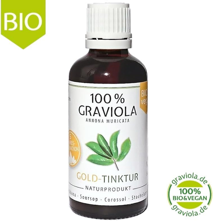 100% Organic Graviola Gold Tincture, 50 Ml, 5 Year Extraction, High Dose. Direct from the Manufacturer