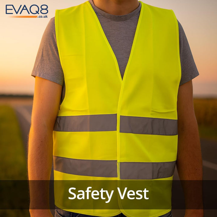 Advanced Car Safety Kit with Extinguisher and Torch UK Standard Parts Includes Warning Triangle, First Aid Kit, Emergency Blanket, Safety Hammer, Torch, High Visibility Vest, Carry Bag