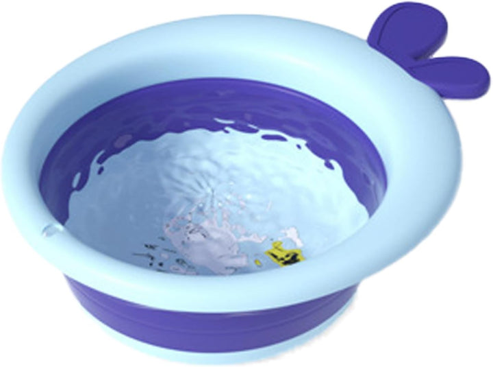 Foldable Baby Wash Basin - Flap Washbowl | Cartoon Folding Foot Basin Tubs, Portable anti Slip Babies - Wash Tub for Butt Feet Easy Shower Travel Outdoor