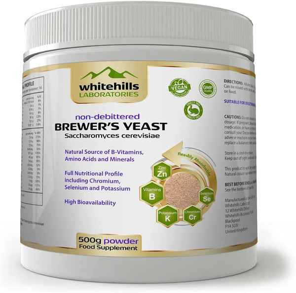 Brewer'S Yeast Powder 500G Non-Debittered Inactive Natural Source of B-Vitamins, Chromium, Selenium and Potassium for Humans, Cats, Dogs, Horses and Ducklings
