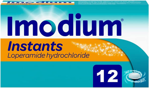 Instants (1 X 12 Tablets) Loperamide Dissolving Tablets for On-The-Go Diarrhoea Relief, Treats Short-Term and IBS Diarrhoea, Helps Restore Your Natural Rhythm, for Adults and Children Aged 12+