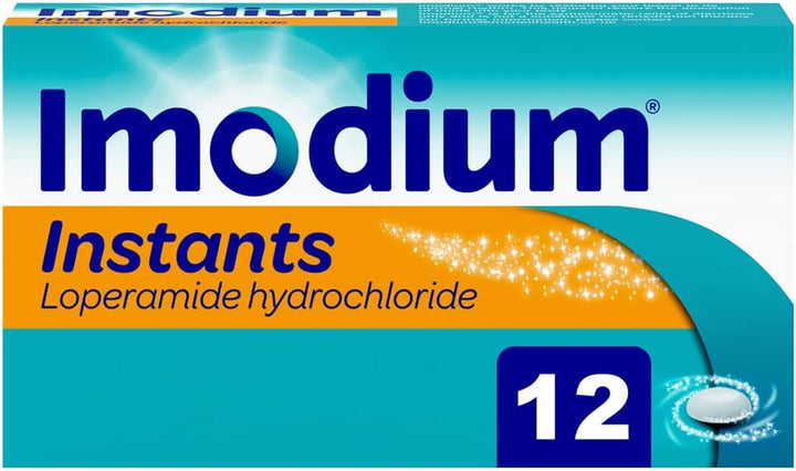 Instants (1 X 12 Tablets) Loperamide Dissolving Tablets for On-The-Go Diarrhoea Relief, Treats Short-Term and IBS Diarrhoea, Helps Restore Your Natural Rhythm, for Adults and Children Aged 12+