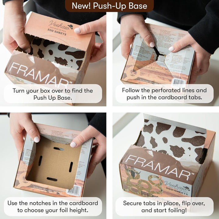 Cow Print Embossed Pop up Hair Foil, Hair Foils for Highlighting, Foils for Highlights, Hairdressing Foil for Hair Highlights, Foils Sheets, Hair Foils for Colouring – 500 Sheets