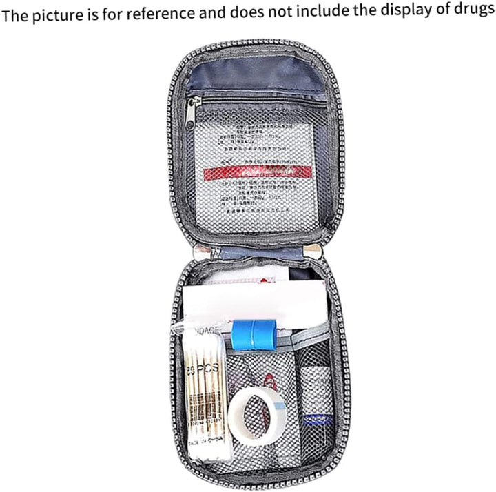 Travel First Aid Kit Pouch Empty Mini Pill Storage Bag Emergency Box for Camping Hiking Wine Red First Aid Kits