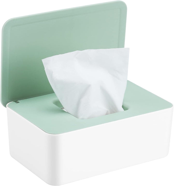 Wet Wipes Dispenser Box, Toilet Wipes Dispenser Box, Dustproof Tissue Storage Box, Baby Water Wipes Dispenser Holder Keep Wipes Fresh with Lid Seal Reusable Wipes Box for Home Office Desk