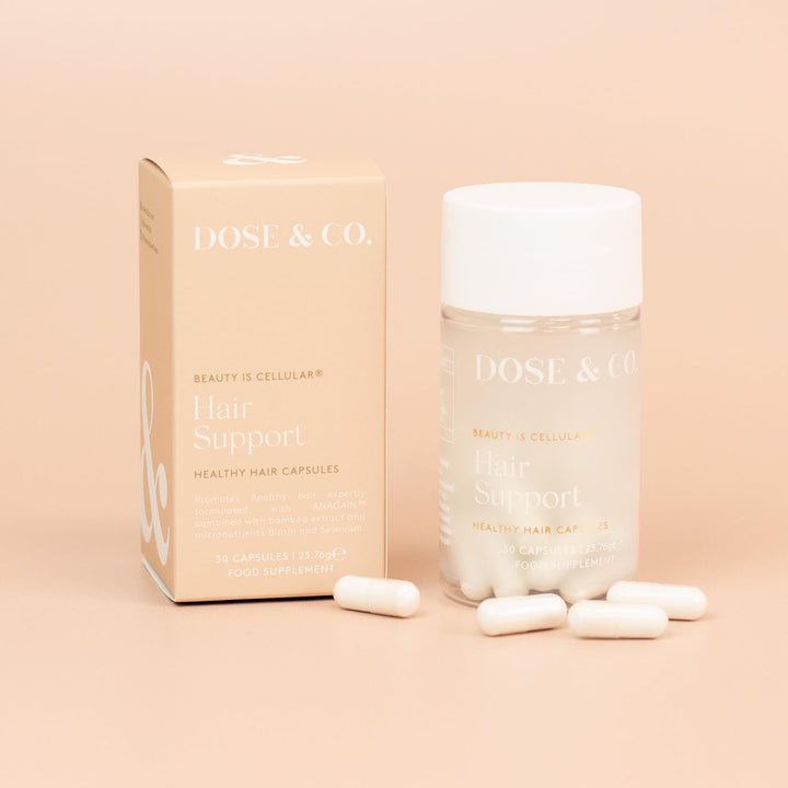 Hair Support Capsules, Vegan Formula with Anagain, Bamboo Extract, Vitamin E, Selenium, Vitamin B6, Biotin for Hair Growth and Strength