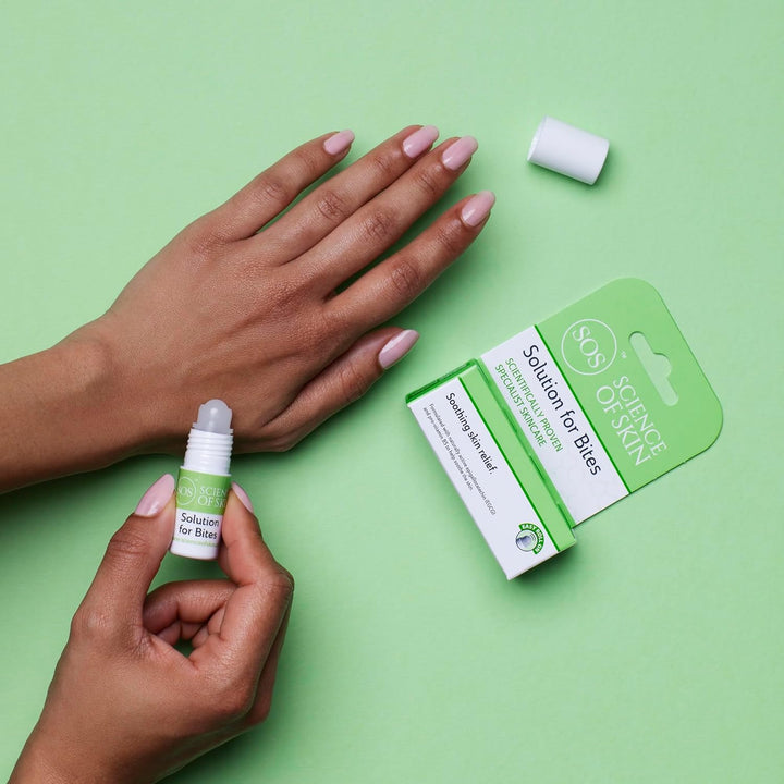 Solution for Bites - Roll on after Bite Relief for Stings, Bites, Itching - Helps to Soothe and Calm Irritated Skin