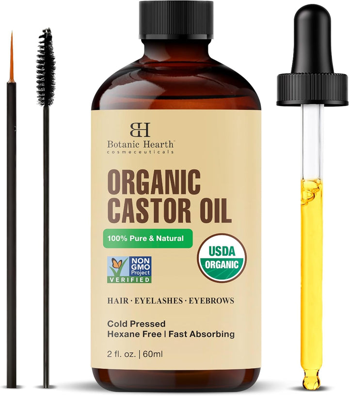 100% Pure Rosemary Oil for Hair Growth Infused with Biotin | Hair Strenghtening Treatment | Nourishing & Volumizing | with Jojoba Oil & Castor Oil | Non GMO Verified | 6.7 Fl Oz