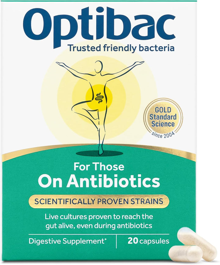 for Those on Antibiotics - Vegan Digestive Probiotic Supplement - Lactobacillus Specifically Researched Alongside Antibiotics - Most Recommended Brand - 10 Capsules