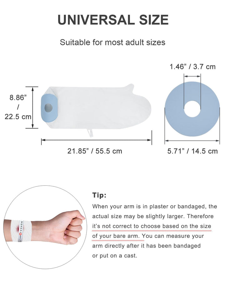 Waterproof Cast Cover Arm, Plaster Cast Waterproof Cover Arm, Cast Cover for Shower Arm Cast Waterproof Cover, Soft Comfortable Arm Cast Cover for Swimming, Reusable Cast Protectors