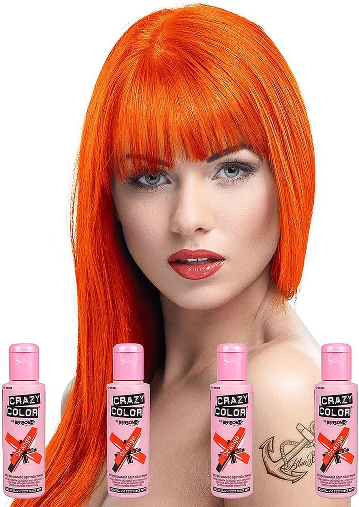 2X  Semi-Permanent Hair Dye 2X 100Ml (Fire Red)