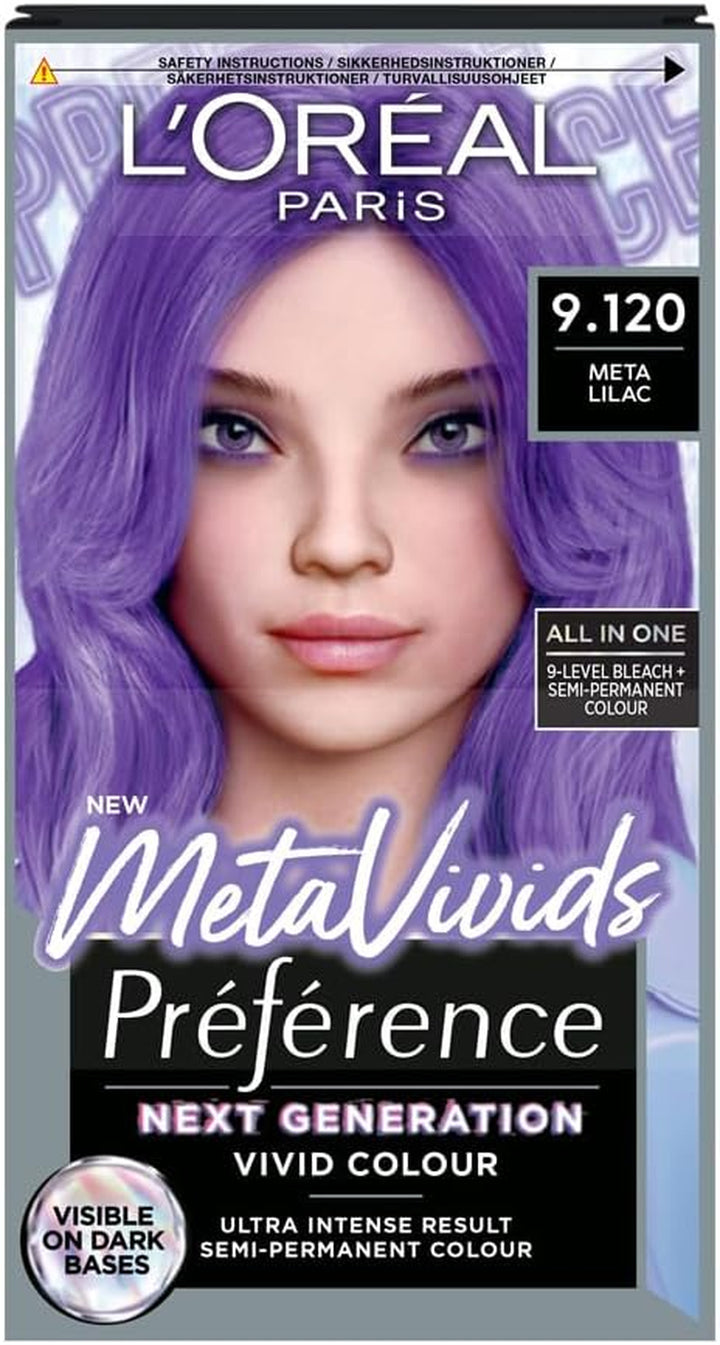 Paris Permanent Hair Colour, Long-Lasting Shine and Intense Colour, for up to 8 Weeks, Preference Vivids (Colorista), Bright Red 8.624, X1 Pack