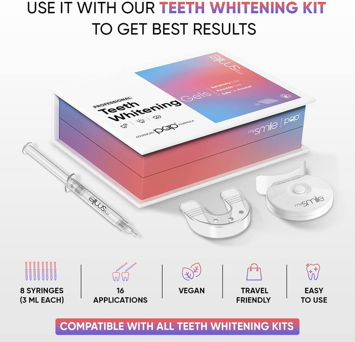 New & Upgraded  Teeth Whitening Gels 8 Refills - Sensitivity & Peroxide-Free - Pap+ Teeth Whitening Gel -Enamel-Safe Syringes - Vegan Stain Remover Gel with Chamomile Not Teeth Whitening Strips
