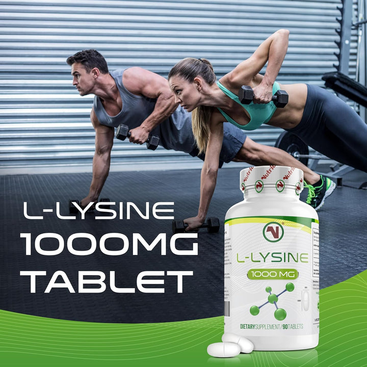 L-Lysine X 90 1000Mg Tablets | Smallest Possible 19Mm Formula | Easier to Swallow and Quicker to Absorb - Suitable for Vegetarian and Vegan. (90)