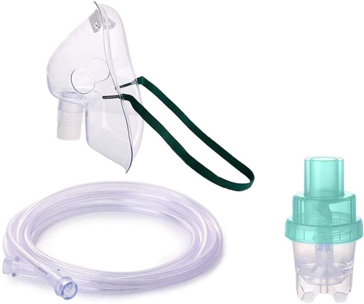 Nebuliser Kit with Nebulizer Mask Inhaler for Adults Pharmaceutical Grade Accessories Soft Tubing Vaporizer Cup (Adult)