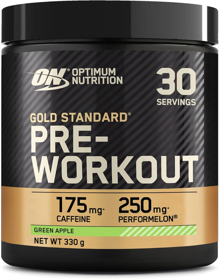 Gold Standard Pre Workout Powder, Energy Drink with Creatine Monohydrate, Beta Alanine, Caffeine and Vitamin B Complex, Nutrition Supplement, Watermelon Flavour, 30 Servings, 330 G