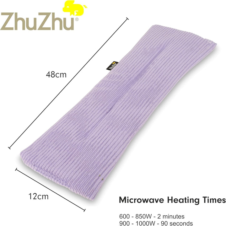 Lavender Body Wrap - Microwavable Wheat Bag - Microwave Heat Pad Soothing Hot Pack - Lilac Fleece