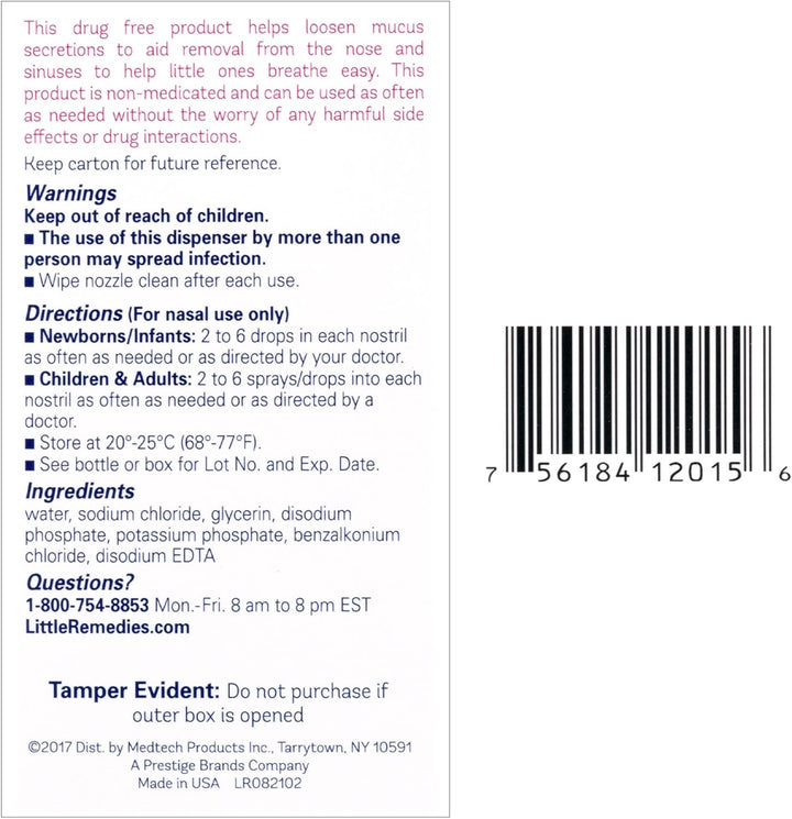 Noses Saline Spray/Drops, 15Ml