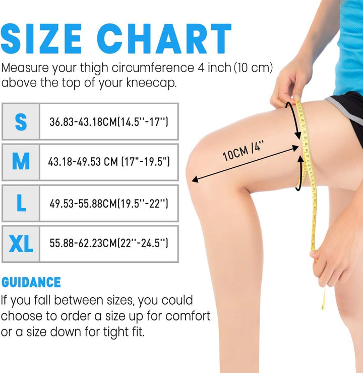 Knee Support Brace 2 Pack - Compression Knee Sleeves for Arthritis, Joint Pain, Ligament Injury, Meniscus Tear, ACL, MCL, Tendonitis, Running, Squats, Sports