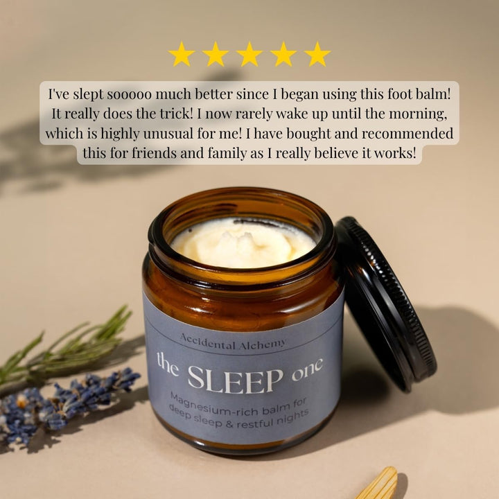 The Sleep One - Magnesium Butter Sleep Balm for Deep Sleep & Relaxation - Moisturising Magnesium Cream with Lavender, Juniper, Clary Sage, Sweet Orange - 120 Ml