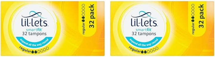Non-Applicator Super Tampons, 32 Count (Pack of 1), for Medium to Heavy Flow, 3 Droplets, Plant-Based, Smartfit™ Non-App Tampon