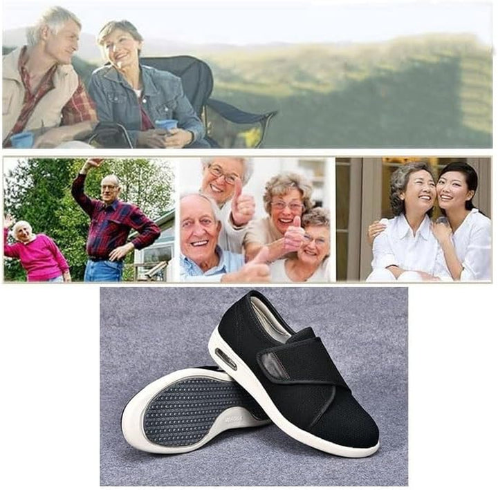 Mens Summer Hollow Mesh Breathable Orthopaedic Adjustable Diabetic Edema Shoes, Comfy Extra Wide Fit Surgery Arthritis Edema Recovery Shoe