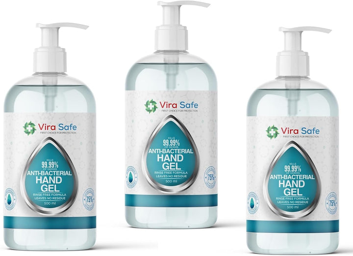 6 X 500Ml Hand Sanitiser 70% Alcohol Gel anti Bacteria Viral Eliminating Formula Gel Alcohol anti Bacterial Formula Pack of 6
