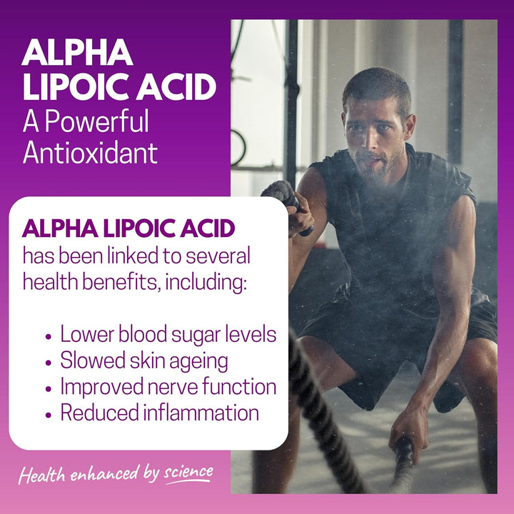 Alpha Lipoic Acid 650Mg Capsules, 50/50 Blend of Both R-ALA & S-ALA, 120 Vegan Capsules (4 Month Supply), Powerful Natural Protective Antioxidant, Made in UK