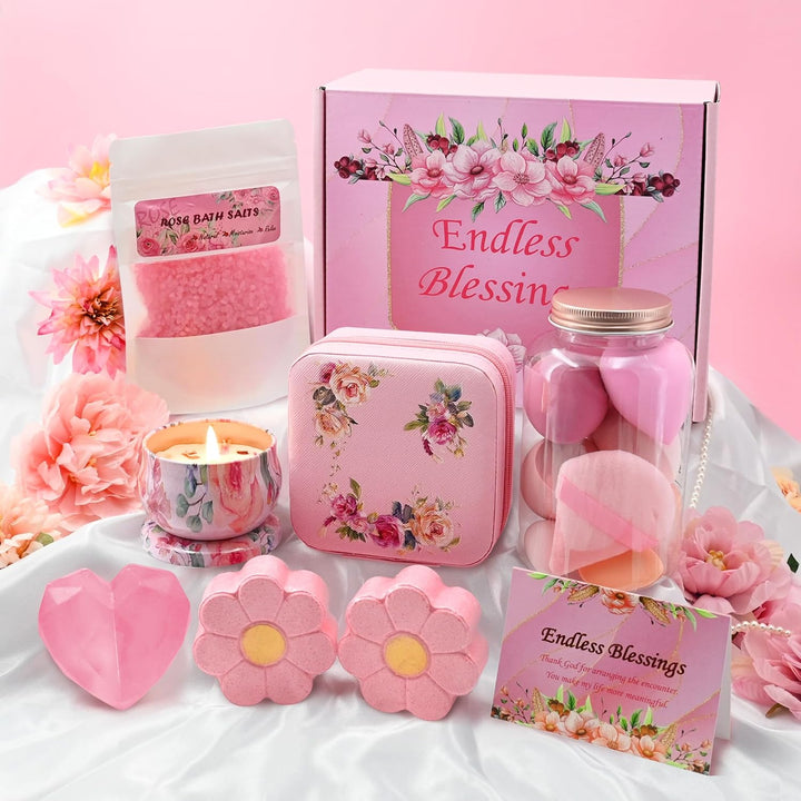 Pamper Birthday Gifts for Women, Unique Friend Gifts for Her, Lavender Self Care Get Well Soon Gifts Set for Mum Sister Wife, Spa Bath Set Bath Bombs Present, Christmas Valentines Mothers Day Gift Box