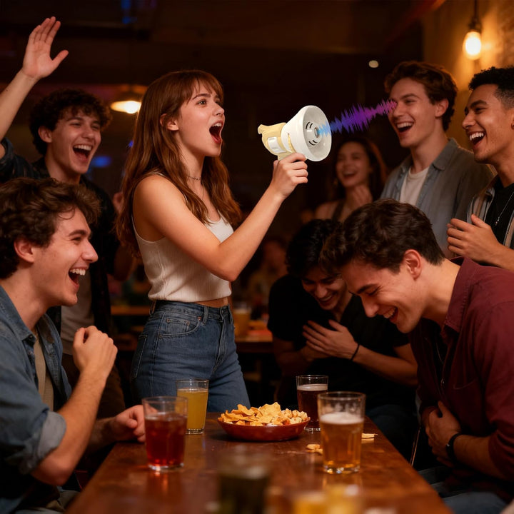 Muscle Man Costume Projector Speaker, with Built-In Sound Effects, 10.3X9.8X7.9Cm, Fun Projection Small Recording Amplifier, Muscle Projector Light, Portable Design, for Friends, Party, Outdoor