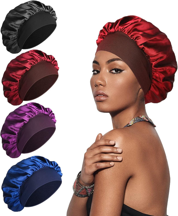 Silk Bonnet Satin Bonnet, Silk Hair Wrap for Sleeping, Soft and Comfortable Silk Sleep Cap