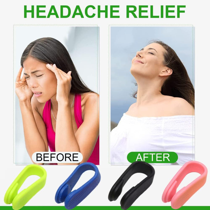4 Pcs Acupressure Clip Migraine Relief Clip Portable Headache Clip Stress Relief Acupressure Massage Supporting Acupressure Relaxation Stress Alleviation