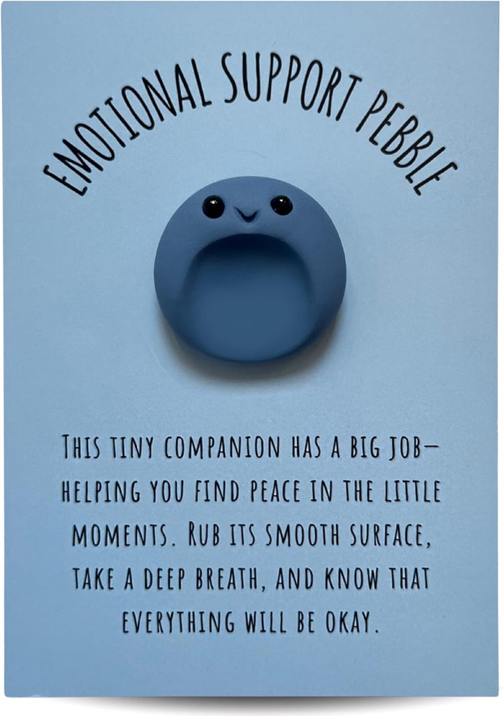 Emotional Support Pebble | Charming Handmade Worry Stone Age 5+, Cute Pocket Hug Gift | Anxiety Relief for Kids & Adults | Crafted in the UK - Mental Health Gifts to Bring Peace - Purple Swirl